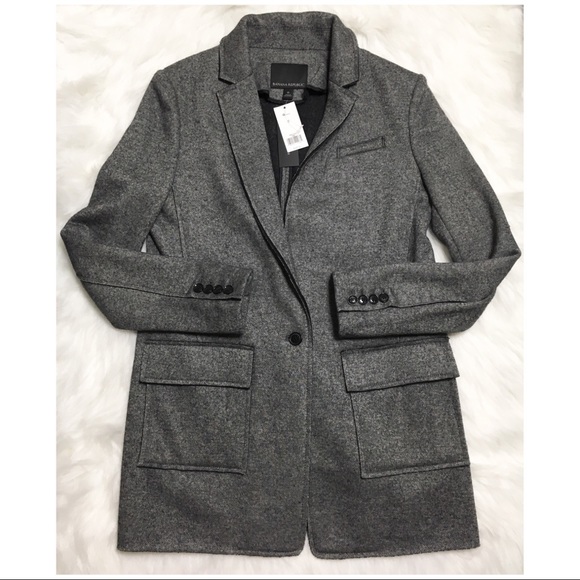Banana Republic Grey Wool Blend Coat Blazer - Picture 3 of 8